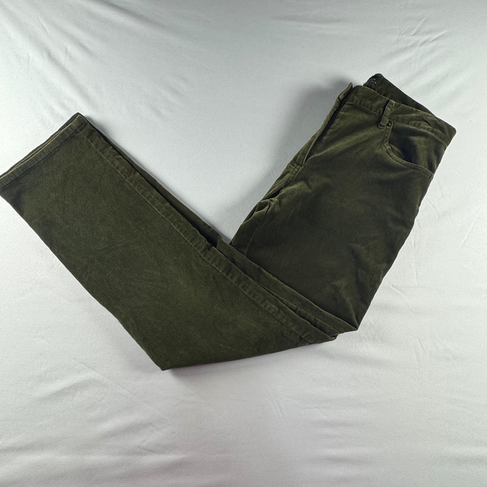 Anne Klein‎ New York Womens Olive Green Corduroy Straight Leg Pants Size 6P